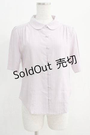 画像: an another angelus / ドビーストライプタックスリーブシャツブラウス Free ラベンダー H-24-12-26-1021-CA-BL-NS-ZH