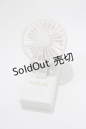 画像: MILK / 2024 Summer Collection ノベルティ ロゴ入り3wayハンディファン  オフ H-24-12-26-003-ML-ZA-KB-ZH
