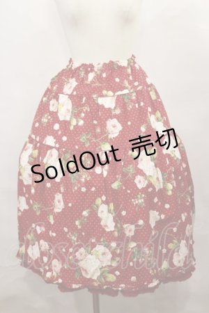画像: PINK HOUSE / Berry Roseプリントミディスカート Free レッド H-24-12-27-1001-LO-SK-NS-ZH