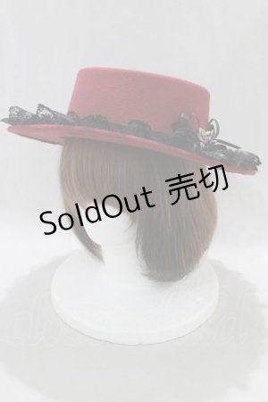 画像: axes femme / 巻きバラレースカンカン帽  ボルドー H-24-12-29-1023-AX-AC-NS-ZH