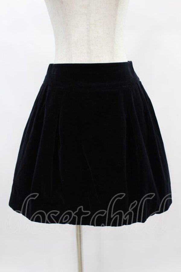 画像1: Jane Marple / コットンベルベットのタックスカート  ネイビー H-24-12-29-2021-JM-SK-KB-ZT411 (1)