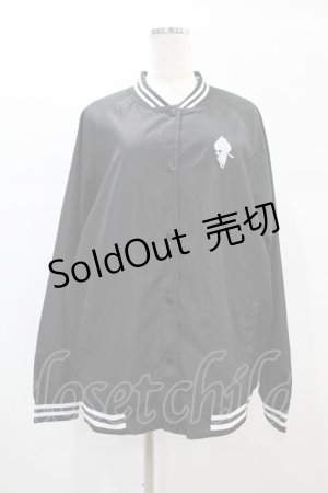 画像: NieR Clothing / バックプリントブルゾン  黒×白 H-25-01-02-057-PU-JA-KB-ZH