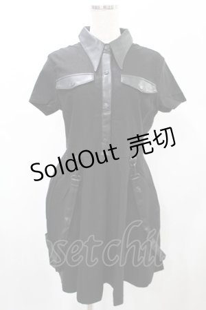 画像: KILL STAR / MENACE COLLAR DRESS L ブラック H-25-01-02-2019-SL-OP-KB-ZS