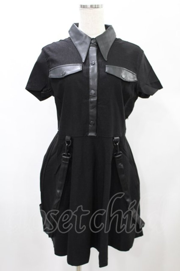 画像1: KILL STAR / MENACE COLLAR DRESS L ブラック H-25-01-02-2019-SL-OP-KB-ZS (1)