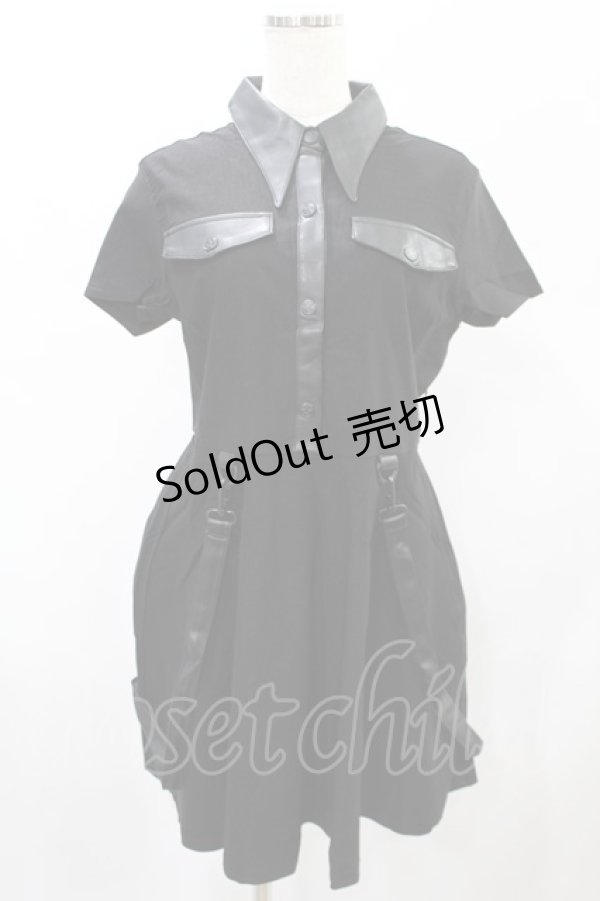 画像1: KILL STAR / MENACE COLLAR DRESS L ブラック H-25-01-02-2019-SL-OP-KB-ZS (1)