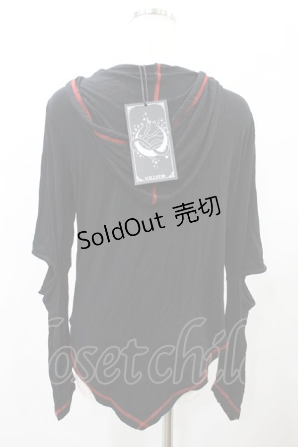 画像2: KILL STAR / AVATAR HOOD TOP M ブラック H-25-01-02-2040-SL-TO-KB-ZH (2)