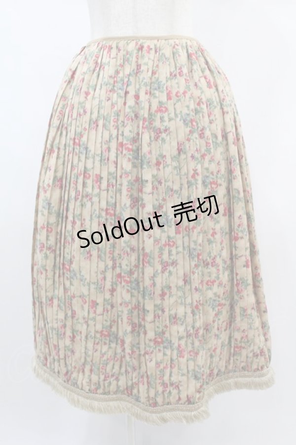 画像1: Jane Marple Dans Le Salon / ローズプリーツスカート  ベージュ H-25-01-02-033-JM-SK-KB-ZH (1)