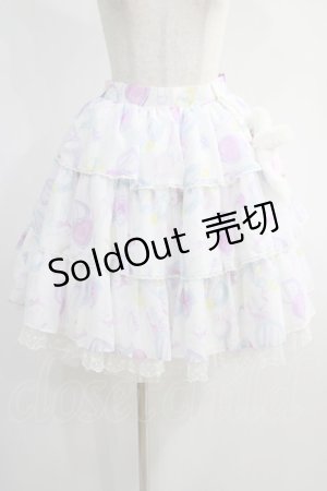 画像: Angelic Pretty / Fluffy Puff Bunnyスカート Free オフ H-25-01-03-024-AP-SK-NS-ZH