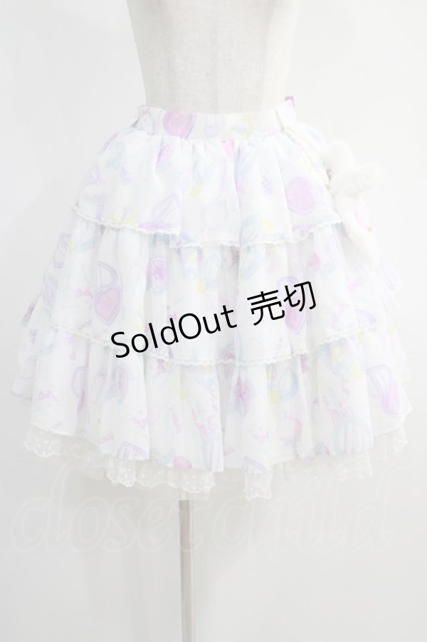 画像1: Angelic Pretty / Fluffy Puff Bunnyスカート Free オフ H-25-01-03-024-AP-SK-NS-ZH (1)
