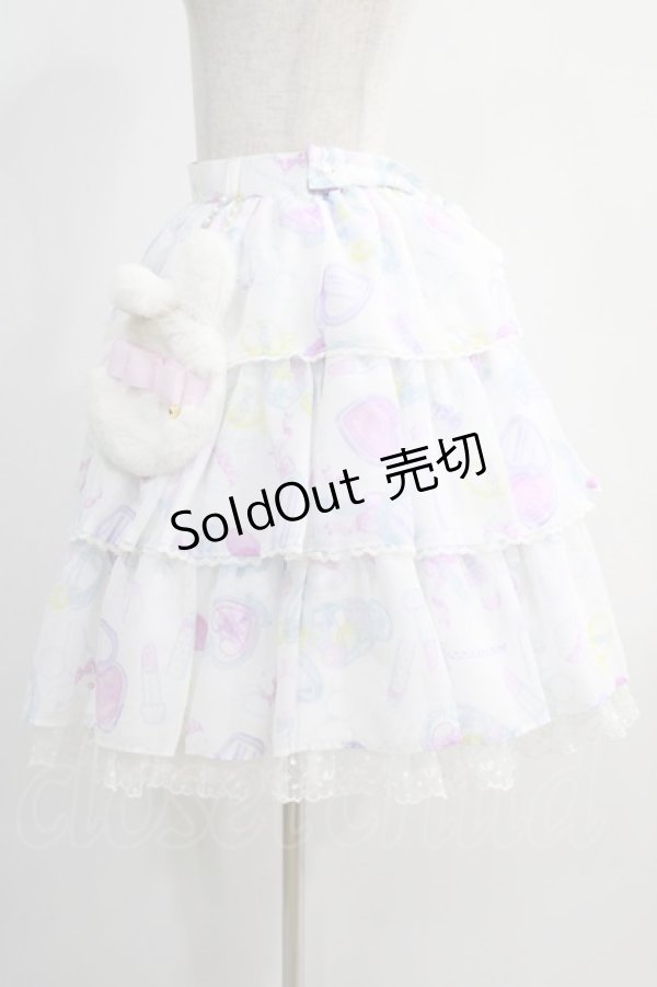 画像2: Angelic Pretty / Fluffy Puff Bunnyスカート Free オフ H-25-01-03-024-AP-SK-NS-ZH (2)