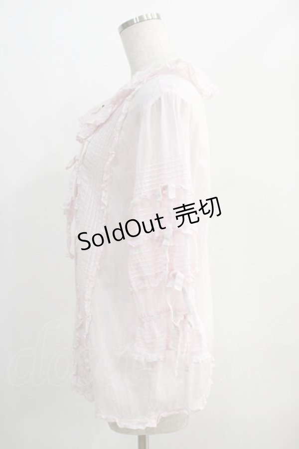 画像2: Angelic Pretty / ふわふわピンタックブラウス Free ピンク H-25-01-03-042-AP-BL-NS-ZH (2)