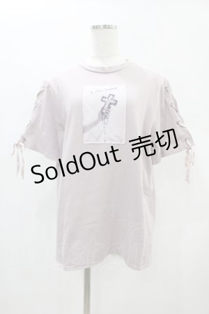 画像: EATME / レースアップスリーブグラフィックTシャツ Free ピンク H-25-01-03-1054-LO-TS-NS-ZH