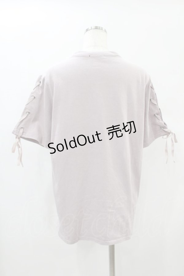 画像2: EATME / レースアップスリーブグラフィックTシャツ Free ピンク H-25-01-03-1054-LO-TS-NS-ZH (2)