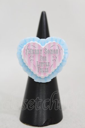 画像: Angelic Pretty / MELODY TOYSハートリング  ピンク/サックス H-25-01-03-1007-AP-AC-NS-ZH