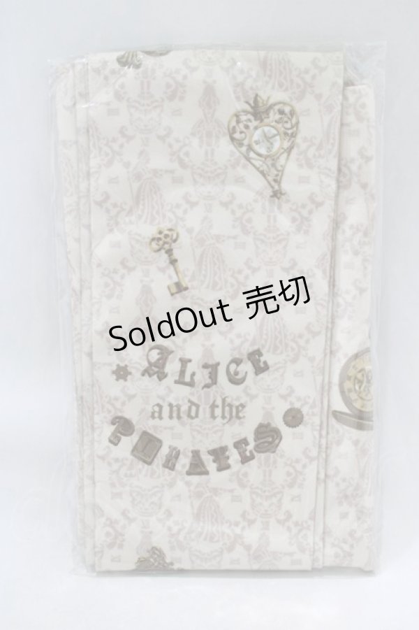 画像1: ALICE and the PIRATES / アリスと機械仕掛けのワンダータイムトラベル柄プリントタイツ  アイボリー H-25-01-04-068-PA-ZA-NS-ZH (1)