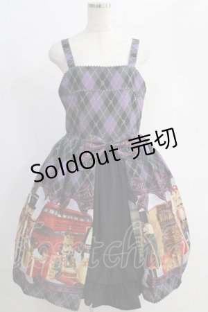 画像: ALICE and the PIRATES / Nostalgic Gift〜くるみ割り人形と大切な想い出〜柄ジャンパースカートI Free パープル H-25-01-04-011-PA-OP-NS-ZH