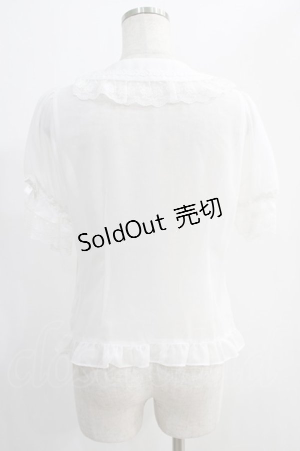 画像3: BABY,THE STARS SHINE BRIGHT / お花レースの半袖シフォンブラウス Free オフ H-25-01-05-1051-BA-BL-NS-ZH (3)