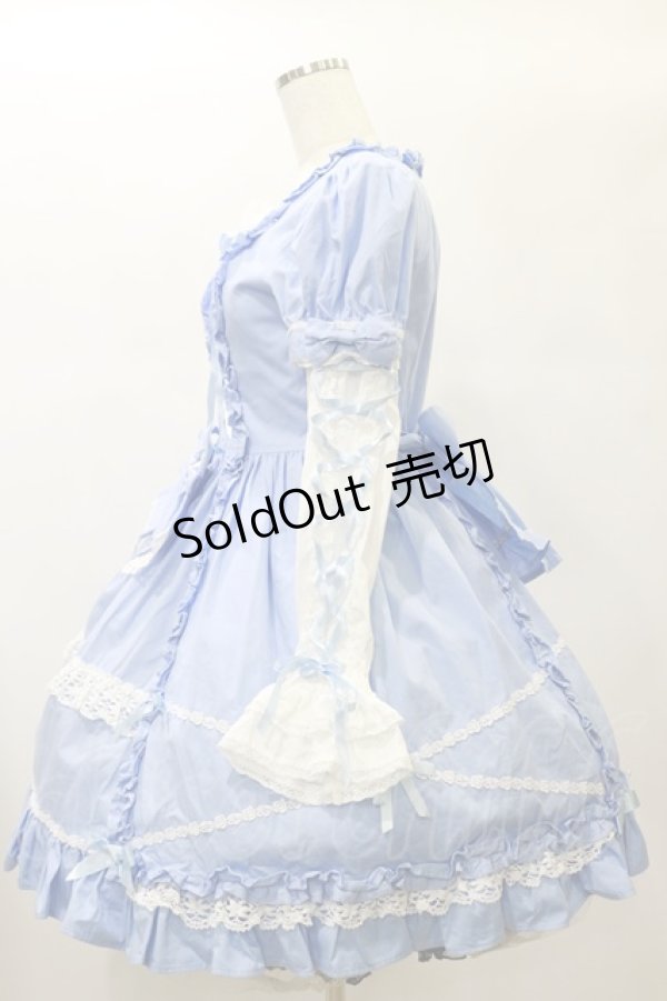 画像3: Angelic Pretty / クラシックローズワンピース Free サックス H-25-01-07-053-AP-OP-NS-ZH (3)