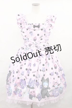 画像: Angelic Pretty / Happy Treat Partyジャンパースカート Free ピンク H-25-01-07-1005-AP-OP-NS-ZH