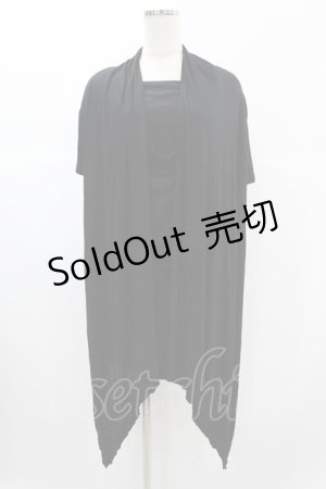 画像: CIVARIZE / ドレープ半袖カットソー 44 黒 H-25-01-08-1035-GO-TO-KB-ZT414