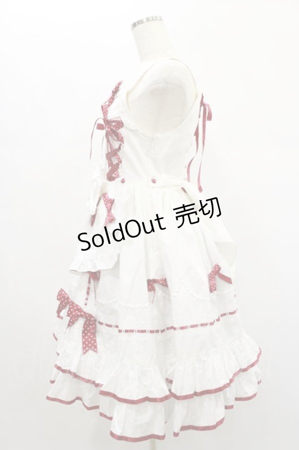 画像3: BABY,THE STARS SHINE BRIGHT / うさくみゃちゃんのドットリボンジャンパースカート Free オフ/レッド H-25-01-08-021-BA-OP-NS-ZH (3)