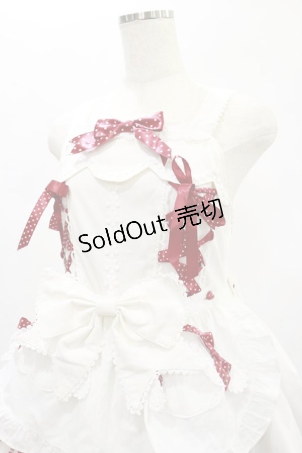 画像4: BABY,THE STARS SHINE BRIGHT / うさくみゃちゃんのドットリボンジャンパースカート Free オフ/レッド H-25-01-08-021-BA-OP-NS-ZH (4)