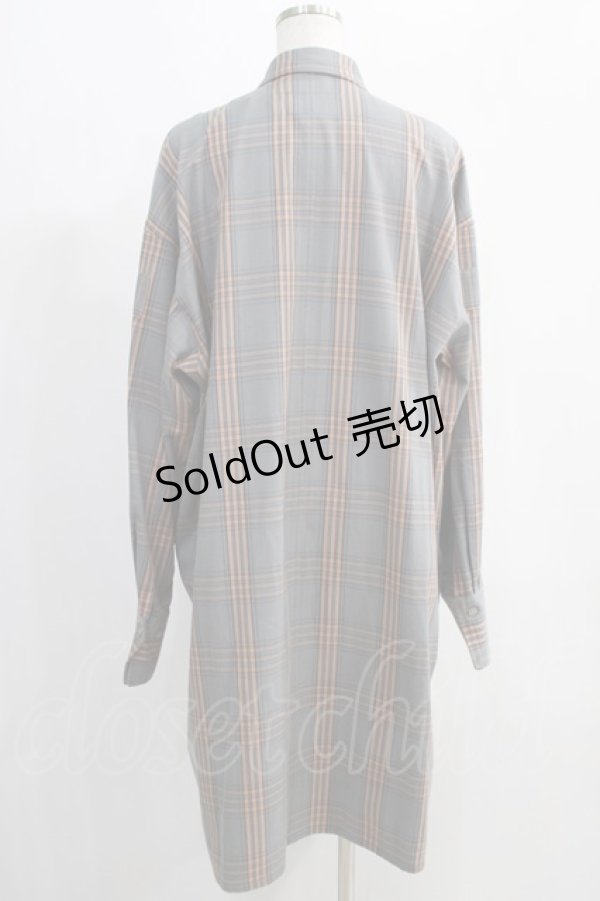 画像3: MILKBOY / LONG SHIRTS  グレー×オレンジチェック H-25-01-10-028-MB-BL-KB-ZH (3)