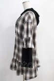 画像2: NieR Clothing / チェック切替パーカー F グレー H-25-01-10-036-PU-TO-KB-ZH (2)