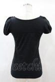 画像2: MILK / ロゴ刺繍パフカットソー  黒 H-25-01-10-1050-ML-TO-KB-ZT016 (2)