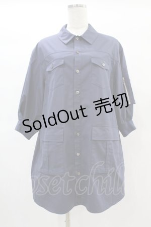 画像: Jane Marple Dans Le Salon / Flight-sleeve shirt dress M ライトネイビー H-25-06-15-1009-JM-OP-KB-ZH