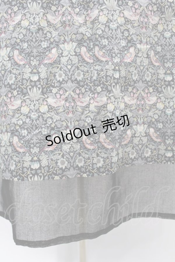 画像5: Jane Marple Dans Le Salon / Strawberry Thiefストラップドレス M ブラック H-25-01-10-1014-JM-OP-KB-ZH (5)