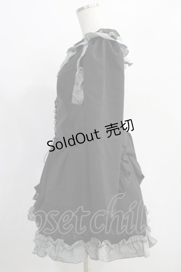 画像2: NieR Clothing / メイド服風コーデ3点セット F 黒 H-25-01-10-006-PU-OP-KB-ZH (2)