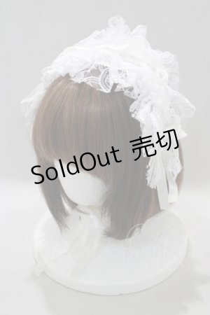 画像: MARBLE / レースリボンヘッドドレス  白 H-25-01-10-076-GO-AC-KB-ZH