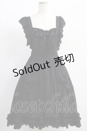 画像: Vallee lys / Enchanting Maiden Apron  ブラック H-25-01-10-002-GO-OP-KB-ZH