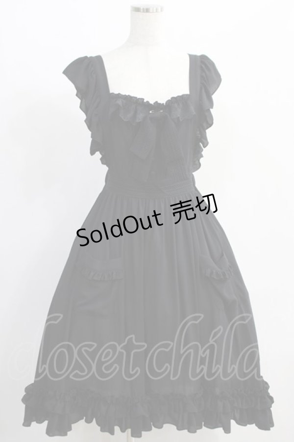 画像1: Vallee lys / Enchanting Maiden Apron  ブラック H-25-01-10-002-GO-OP-KB-ZH (1)