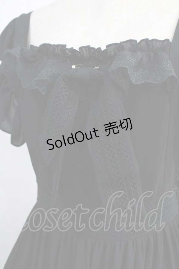 画像4: Vallee lys / Enchanting Maiden Apron  ブラック H-25-01-10-002-GO-OP-KB-ZH (4)
