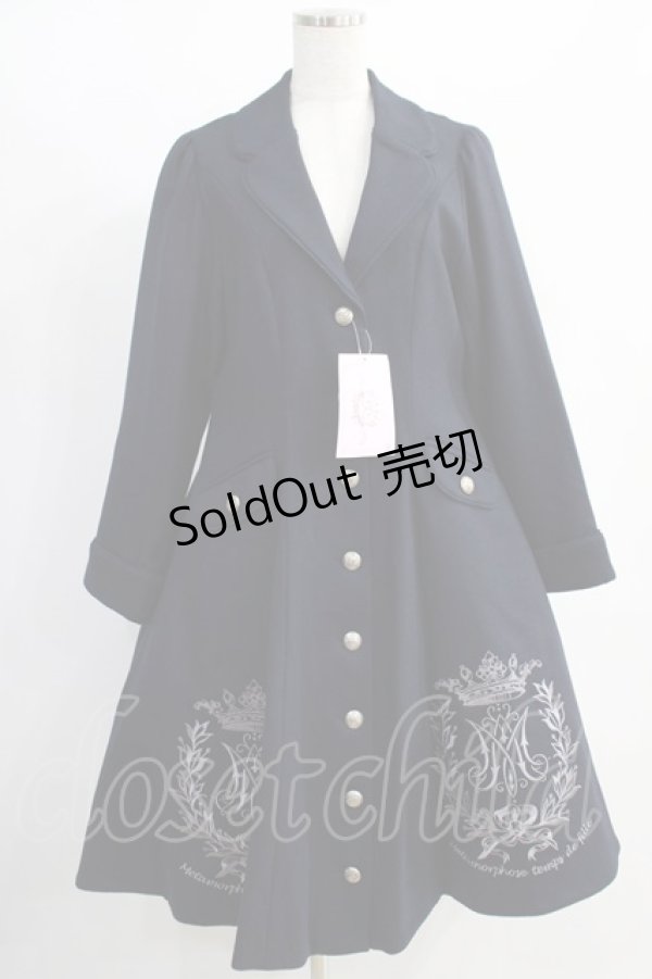 画像1: metamorphose / クラウンエンブレム刺繍入りコート サイズ1 ネイビー H-25-01-12-004-ME-CO-NS-ZH (1)