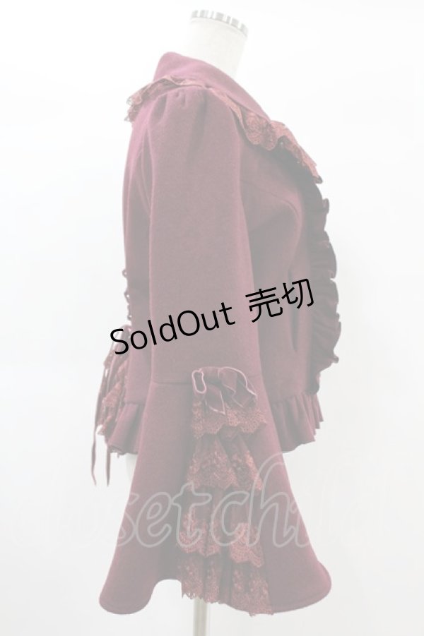 画像3: ATELIER PIERROT / Alettaショートコート 1 ボルドー H-25-01-12-1005-EL-CO-KB-ZT-C042 (3)