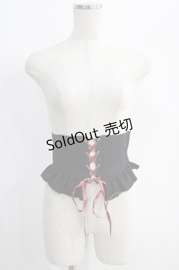 画像1: metamorphose / フリルコルセット Free ブラック H-25-01-12-066-ME-TO-NS-ZH (1)