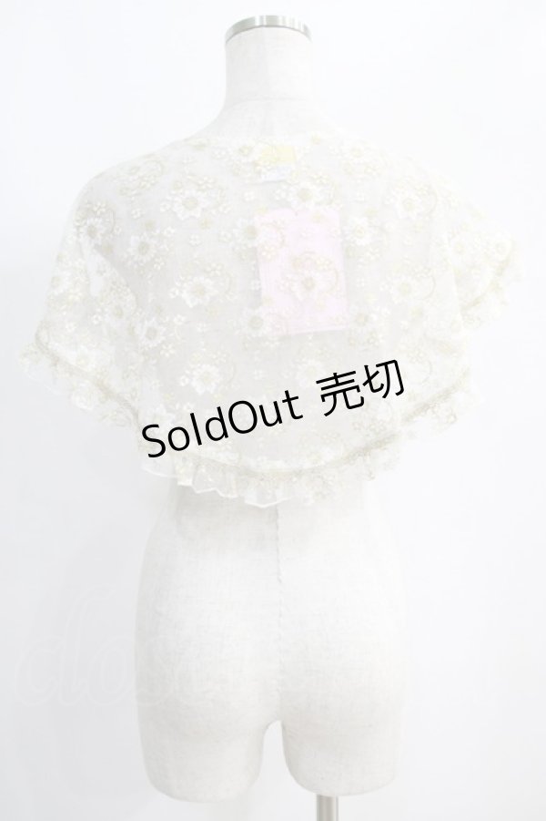 画像2: metamorphose / レースストール Free オフ白×ゴールド H-25-01-12-067-ME-ZA-NS-ZH (2)
