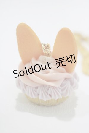 画像: Q-pot. / イースターバニーカップケーキネックレス  ピンク H-25-01-15-062-QP-AC-KB-ZH
