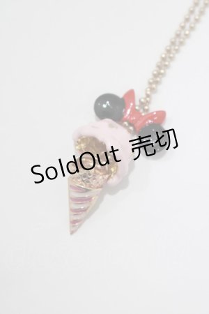 画像: Q-pot. / ミニーマウス/アイスクリームネックレス  ストロベリーアイス H-25-01-15-079-QP-AC-KB-ZH