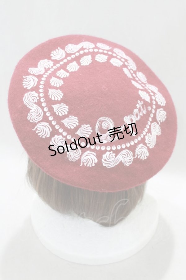 画像1: Q-pot. / ホイップクリームベレー帽  レッド H-25-01-15-019-QP-AC-KB-ZH (1)