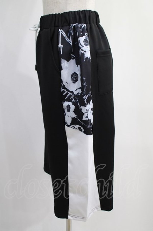 画像2: NieR Clothing / 切替ハーフパンツ  黒×白 H-25-01-16-031-PU-PA-KB-ZT265 (2)