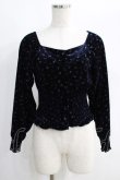 画像1: Candy Stripper / FLOWER VELOUR   ネイビー H-25-01-16-050-PU-TO-KB-ZT107 (1)