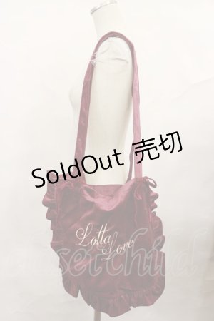 画像: Ank Rouge / ベロアフリルトートバッグ  ボルドー H-25-01-16-1078-CA-BG-NS-ZH