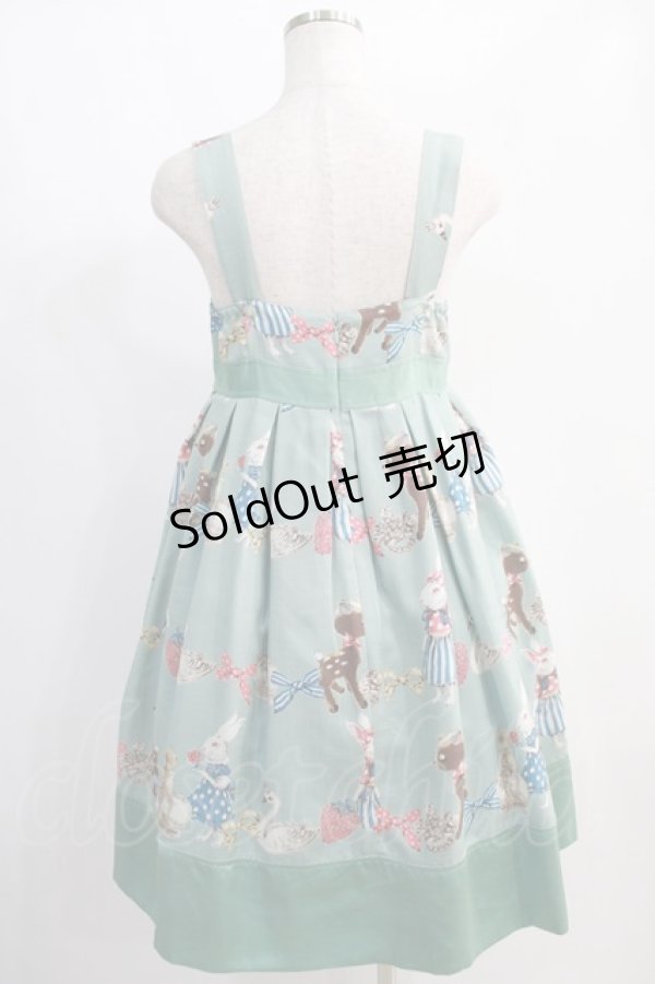 画像3: Emily Temple cute / アンティークジュエリーノースリーブワンピース  サックス H-25-01-16-008-ET-OP-KB-ZH (3)