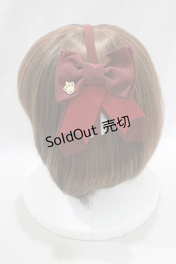 画像2: Angelic Pretty / Elegant Crownカチューシャ  ボルドー H-25-01-17-064-AP-AC-NS-ZH (2)