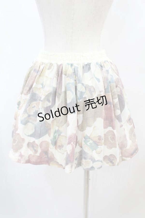 画像2: Candy Stripper / TEDDY SKIRT  アイボリー H-25-01-18-1032-PU-SK-KB-ZH (2)