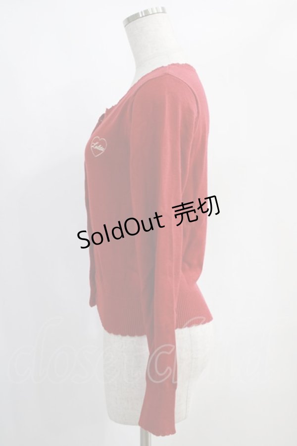 画像2: Ank Rouge / Lolitaハート刺繍カーディガン M レッド H-25-01-19-026-CA-TO-NS-ZH (2)